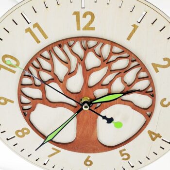 Intra απο ξύλο plywood Χρώμα wenge 3mm-4mm πάχος - Ρολόι με 2 μοτίβα για . Δίασταση 20x20 cm INTRAFABR-107356879 - Image 11