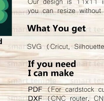 Intra απο ξύλο plywood  Χρώμα wenge 3mm-4mm πάχος - Clover 3d Shadowbox, Clover Vector Δίασταση 20x20 cm INTRAFABR-97657115 - Image 2