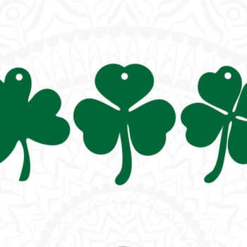 Intra απο ξύλο plywood Χρώμα wenge 3mm-4mm πάχος - Σκουλαρίκια τριφύλλι, ημέρα του Αγίου Πατρικίου Δίασταση 3x3 cm INTRAFABR-97657188 - Image 3