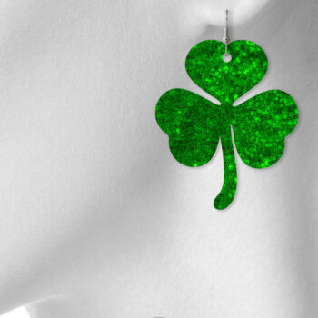 Intra απο ξύλο plywood Χρώμα wenge 3mm-4mm πάχος - Σκουλαρίκια τριφύλλι, ημέρα του Αγίου Πατρικίου Δίασταση 3x3 cm INTRAFABR-97657188 - Image 5