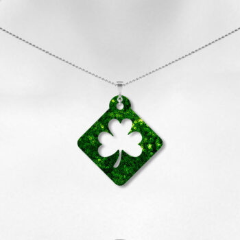 Intra απο ξύλο plywood Χρώμα wenge 3mm-4mm πάχος - Clover Earrings , St Patrick's Day Δίασταση 3x3 cm INTRAFABR-97657258 - Image 2