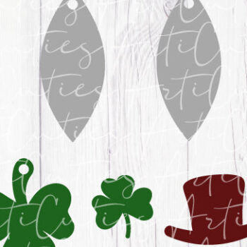 Intra απο ξύλο plywood Χρώμα wenge 3mm-4mm πάχος - Πρότυπο σκουλαρίκια τριφύλλι Δίασταση 3x3 cm INTRAFABR-97657322 - Image 3