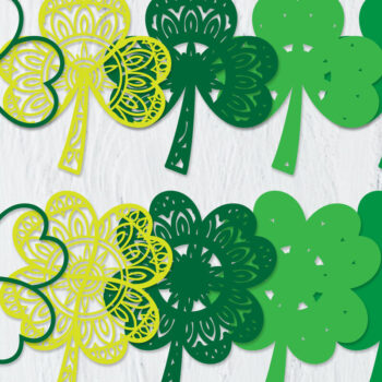 Intra απο ξύλο plywood  Χρώμα wenge 3mm-4mm πάχος - Clover Mandala 3D Layered Papercut Δίασταση 30x30 cm INTRAFABR-97656939 - Image 2