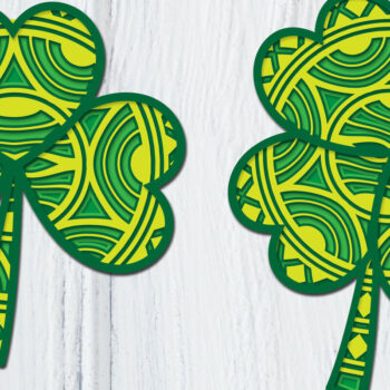 Intra απο ξύλο plywood  Χρώμα wenge 3mm-4mm πάχος - Πακέτο με χάρτινη κοπή με στρώματα Clover Mandala Δίασταση 30x30 cm INTRAFABR-66935661 - Image 7