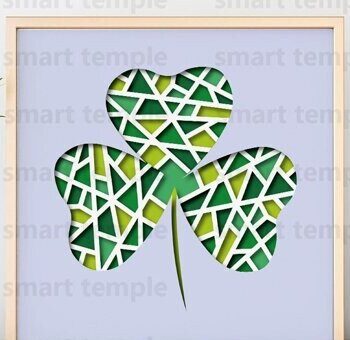 Intra απο ξύλο plywood  Χρώμα wenge 3mm-4mm πάχος - Clover Multilayered, Clover Layered Δίασταση 20x20 cm INTRAFABR-106650850 - Image 1