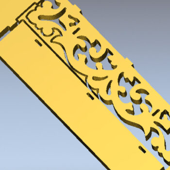 Intra απο ξύλο plywood Χρώμα wenge 3mm-4mm πάχος - CNC Mirror Frame Graphic Δίασταση 20x25 cm INTRAFABR-98477765 - Image 2