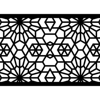 Intra απο ξύλο plywood  Χρώμα wenge 3mm-4mm πάχος - CNC Panel, Διακοσμητικό CNC Jali Δίασταση 6x6 cm INTRAFABR-98477799 - Image 2