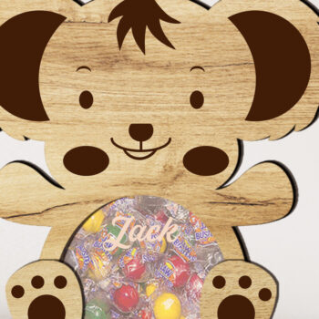 Intra απο ξύλο plywood Χρώμα wenge 3mm-4mm πάχος - Διακοσμητικό πασχαλινό μπομπονιέρα Coala Δίασταση 6x8 cm INTRAFABR-98477554 - Image 3