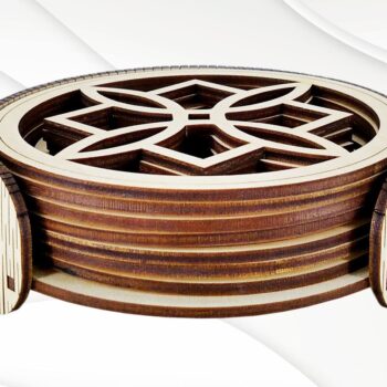 Intra απο ξύλο plywood  Χρώμα wenge 3mm-4mm πάχος - Θήκη σουβέρ με Hot Stand Δίασταση 30x20 cm INTRAFABR-98477333 - Image 2