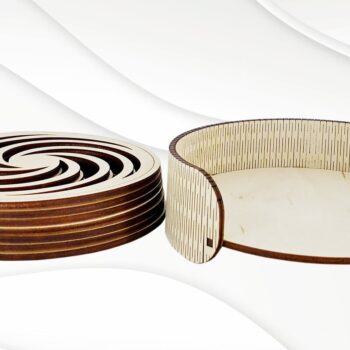 Intra απο ξύλο plywood  Χρώμα wenge 3mm-4mm πάχος - Θήκη σουβέρ με Hot Stand Δίασταση 30x20 cm INTRAFABR-98477333 - Image 7
