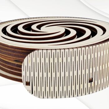 Intra απο ξύλο plywood  Χρώμα wenge 3mm-4mm πάχος - Θήκη σουβέρ με Hot Stand Δίασταση 30x20 cm INTRAFABR-98477333 - Image 8