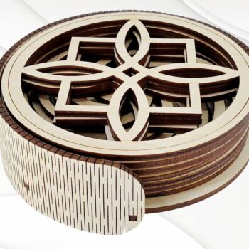 Intra απο ξύλο plywood  Χρώμα wenge 3mm-4mm πάχος - Θήκη σουβέρ με Hot Stand Δίασταση 30x20 cm INTRAFABR-98477333 - Image 10