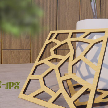 Intra απο ξύλο plywood  Χρώμα wenge 3mm-4mm πάχος - Σχεδιασμός σουβέρ Δίασταση 30x20 cm INTRAFABR-98536139 - Image 1