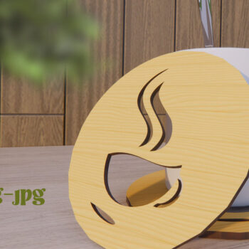 Intra απο ξύλο plywood Χρώμα wenge 3mm-4mm πάχος - Σχεδιασμός σουβέρ Κοπή λέιζερ. Δίασταση 15x15 cm INTRAFABR-29858831 - Image 1