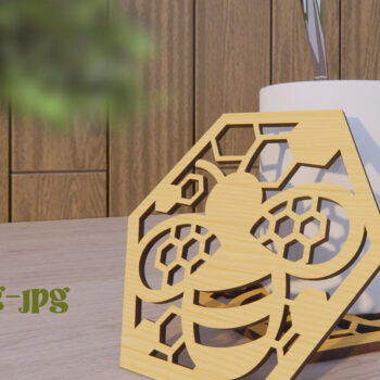 Intra απο ξύλο plywood Χρώμα wenge 3mm-4mm πάχος - Σχεδιασμός σουβέρ Δίασταση 15x15 cm INTRAFABR-29861394 - Image 1