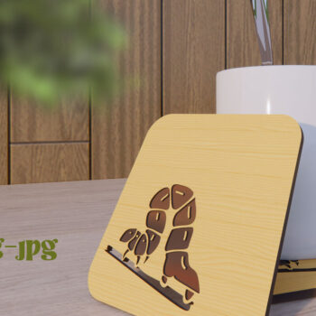 Intra απο ξύλο plywood Χρώμα wenge 3mm-4mm πάχος - Σχεδιασμός σουβέρ Δίασταση 15x15 cm INTRAFABR-29862497 - Image 1