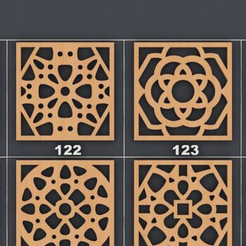 Intra απο ξύλο plywood Χρώμα wenge 3mm-4mm πάχος - Διανυσματικά αρχεία γεωμετρικών μοτίβων σουβέρ Δίασταση 30x20 cm INTRAFABR-108803702 - Image 3