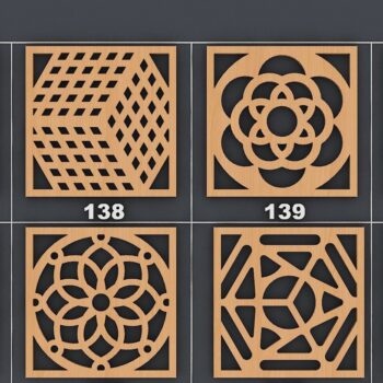 Intra απο ξύλο plywood Χρώμα wenge 3mm-4mm πάχος - Διανυσματικά αρχεία γεωμετρικών μοτίβων σουβέρ Δίασταση 30x20 cm INTRAFABR-108803702 - Image 7