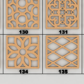 Intra απο ξύλο plywood Χρώμα wenge 3mm-4mm πάχος - Διάνυσμα πρότυπο Trivet Grill Coaster 163 Δίασταση 30x20 cm INTRAFABR-108803727 - Image 1