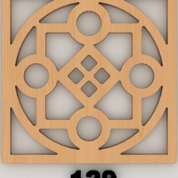 Intra απο ξύλο plywood Χρώμα wenge 3mm-4mm πάχος - Διάνυσμα πρότυπο Trivet Grill Coaster 163 Δίασταση 30x20 cm INTRAFABR-108803727 - Image 2