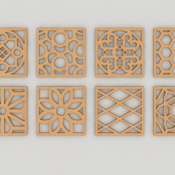 Intra απο ξύλο plywood Χρώμα wenge 3mm-4mm πάχος - Διάνυσμα πρότυπο Trivet Grill Coaster 163 Δίασταση 30x20 cm INTRAFABR-108803727 - Image 10