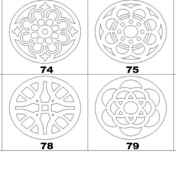 Intra απο ξύλο plywood  Χρώμα wenge 3mm-4mm πάχος - Σετ σουβέρ ψησταριά Trivet πρότυπο διάνυσμα Δίασταση 20x20 cm INTRAFABR-30919320 - Image 4