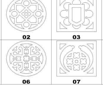 Intra απο ξύλο plywood  Χρώμα wenge 3mm-4mm πάχος - Σετ σουβέρ διανυσματικό για Lasercut Δίασταση 20x20 cm INTRAFABR-56547714 - Image 1