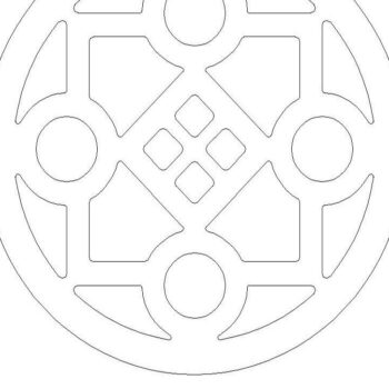 Intra απο ξύλο plywood  Χρώμα wenge 3mm-4mm πάχος - Σετ σουβέρ διανυσματικό για Lasercut Δίασταση 20x20 cm INTRAFABR-56547714 - Image 2