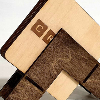 Intra απο ξύλο plywood Χρώμα wenge 3mm-4mm πάχος - Στάση σουβέρ χωρίς σουβέρ Δίασταση 30x20 cm INTRAFABR-112861189 - Image 2