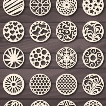 Intra απο ξύλο plywood  Χρώμα wenge 3mm-4mm πάχος - Πακέτο σουβέρ , Σετ σουβέρ Στρογγυλό Δίασταση 3x3 cm INTRAFABR-112860908 - Image 1