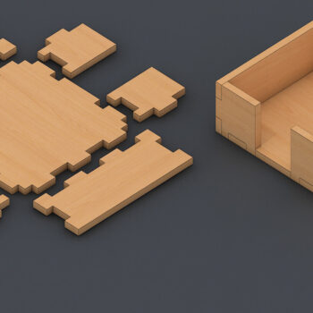 Intra απο ξύλο plywood  Χρώμα wenge 3mm-4mm πάχος - Διανυσματικά ψηφιακά αρχεία Coaster Trivet Δίασταση 30x20 cm INTRAFABR-112861001 - Image 3