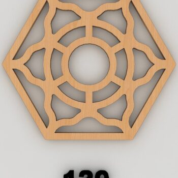 Intra απο ξύλο plywood Χρώμα wenge 3mm-4mm πάχος - Πρότυπα διακόσμησης τοίχου Coaster Trivet 158 Δίασταση 30x20 cm INTRAFABR-112861036 - Image 9