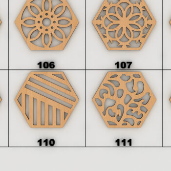 Intra απο ξύλο plywood  Χρώμα wenge 3mm-4mm πάχος - Διάνυσμα Coaster Αρχεία αποκοπής με λέιζερ 157 Δίασταση 30x20 cm INTRAFABR-112861118 - Image 1