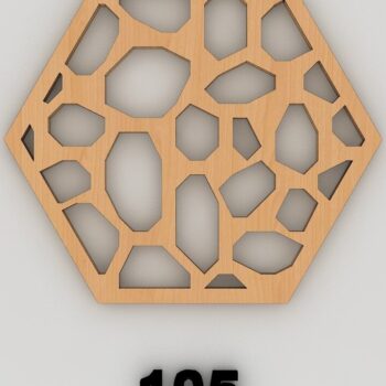 Intra απο ξύλο plywood  Χρώμα wenge 3mm-4mm πάχος - Διάνυσμα Coaster Αρχεία αποκοπής με λέιζερ 157 Δίασταση 30x20 cm INTRAFABR-112861118 - Image 2