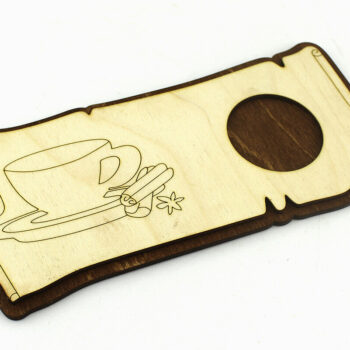 Intra απο ξύλο plywood  Χρώμα wenge 3mm-4mm πάχος - Σουβέρ. 3 Μοντέλα. κοπής με λέιζερ Δίασταση 10x21 cm INTRAFABR-107180814 - Image 5