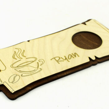 Intra απο ξύλο plywood  Χρώμα wenge 3mm-4mm πάχος - Σουβέρ. 3 Μοντέλα. κοπής με λέιζερ Δίασταση 10x21 cm INTRAFABR-107180814 - Image 6