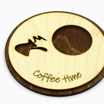 Intra απο ξύλο plywood  Χρώμα wenge 3mm-4mm πάχος - Σουβέρ. 4 Μοντέλα. κοπής με λέιζερ Δίασταση 12x12 cm INTRAFABR-107180846 - Image 4