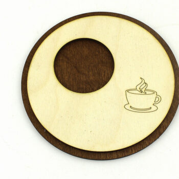 Intra απο ξύλο plywood  Χρώμα wenge 3mm-4mm πάχος - Σουβέρ. 4 Μοντέλα. κοπής με λέιζερ Δίασταση 12x12 cm INTRAFABR-107180846 - Image 6