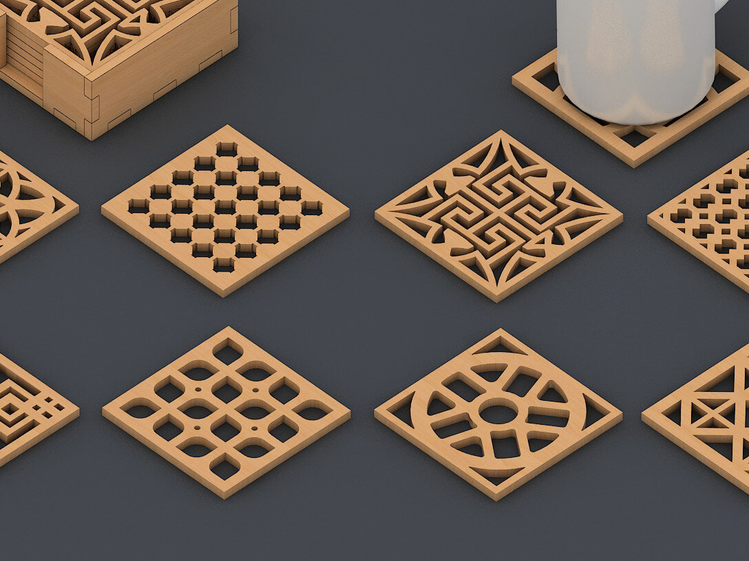 Intra απο ξύλο plywood  Χρώμα wenge 3mm-4mm πάχος - Σουβέρ και ντεκόρ DXF CDR Αρχεία 094 Δίασταση 30x20 cm INTRAFABR-107180892