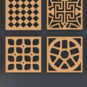 Intra απο ξύλο plywood  Χρώμα wenge 3mm-4mm πάχος - Σουβέρ και ντεκόρ DXF CDR Αρχεία 094 Δίασταση 30x20 cm INTRAFABR-107180892 - Image 4