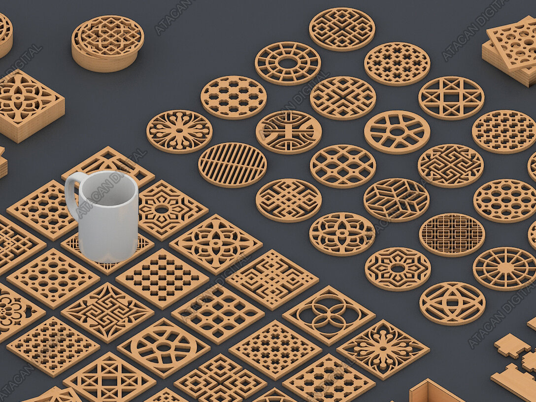 Intra απο ξύλο plywood  Χρώμα wenge 3mm-4mm πάχος - Σκουλαρίκια με σουβέρ Μοτίβα 99 Δίασταση 3x3 cm INTRAFABR-107180921