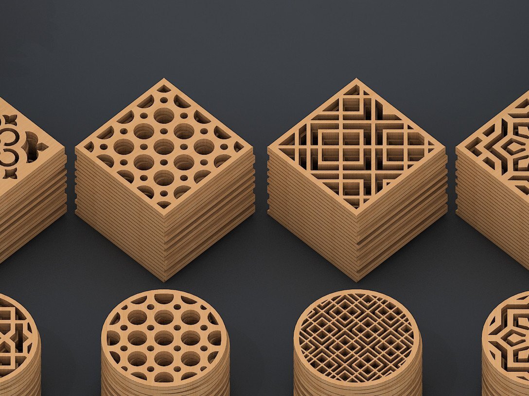 Intra απο ξύλο plywood  Χρώμα wenge 3mm-4mm πάχος - Σουβέρ κομμένο / στρογγυλή σχάρα Mandala Δίασταση 30x30 cm INTRAFABR-107180610