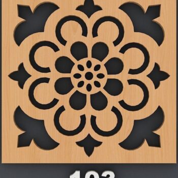 Intra απο ξύλο plywood  Χρώμα wenge 3mm-4mm πάχος - Σουβέρ κομμένο / στρογγυλή σχάρα Mandala Δίασταση 30x30 cm INTRAFABR-107180610 - Image 2