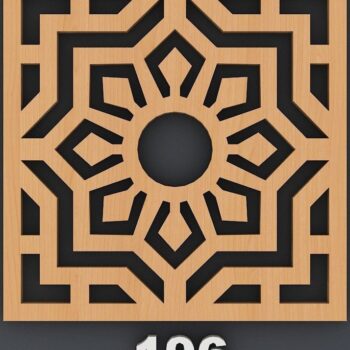 Intra απο ξύλο plywood  Χρώμα wenge 3mm-4mm πάχος - Σουβέρ κομμένο / στρογγυλή σχάρα Mandala Δίασταση 30x30 cm INTRAFABR-107180610 - Image 5