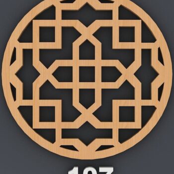 Intra απο ξύλο plywood  Χρώμα wenge 3mm-4mm πάχος - Σουβέρ κομμένο / στρογγυλή σχάρα Mandala Δίασταση 30x30 cm INTRAFABR-107180610 - Image 6