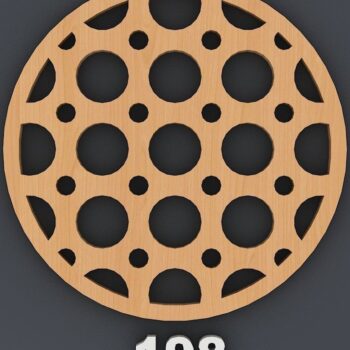 Intra απο ξύλο plywood  Χρώμα wenge 3mm-4mm πάχος - Σουβέρ κομμένο / στρογγυλή σχάρα Mandala Δίασταση 30x30 cm INTRAFABR-107180610 - Image 7