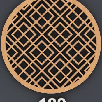 Intra απο ξύλο plywood  Χρώμα wenge 3mm-4mm πάχος - Σουβέρ κομμένο / στρογγυλή σχάρα Mandala Δίασταση 30x30 cm INTRAFABR-107180610 - Image 8