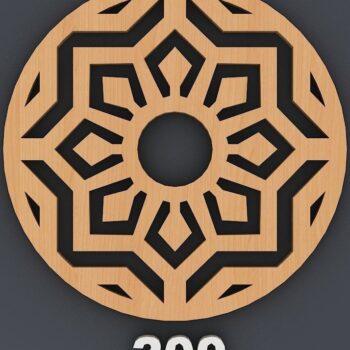 Intra απο ξύλο plywood  Χρώμα wenge 3mm-4mm πάχος - Σουβέρ κομμένο / στρογγυλή σχάρα Mandala Δίασταση 30x30 cm INTRAFABR-107180610 - Image 9