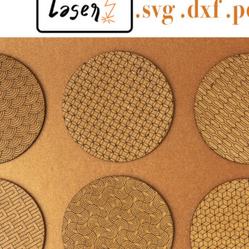 Intra απο ξύλο plywood Χρώμα wenge 3mm-4mm πάχος - Σουβέρ Deco Κύκλοι Δίασταση 30x20 cm INTRAFABR-70264719 - Image 1