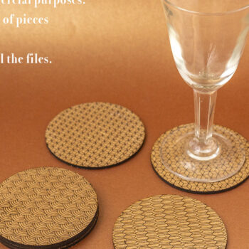 Intra απο ξύλο plywood Χρώμα wenge 3mm-4mm πάχος - Σουβέρ Deco Κύκλοι Δίασταση 30x20 cm INTRAFABR-70264719 - Image 5